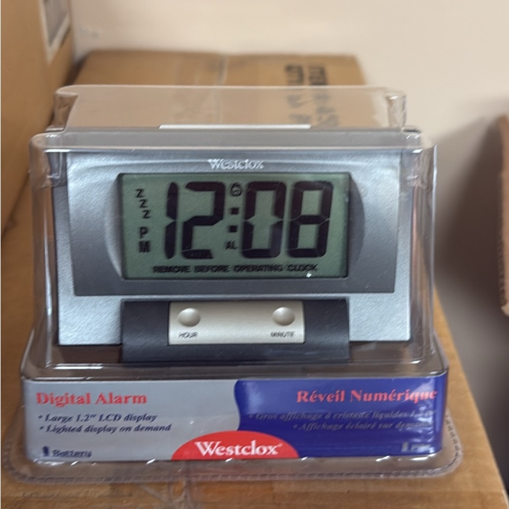 Westclox Silver Digital Alarm Clock